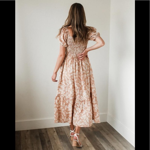 NWT Free People Ellie Printed MaxiDress in Neutral - Picture 10 of 16